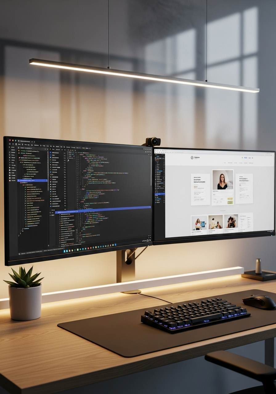 web developer workspace,